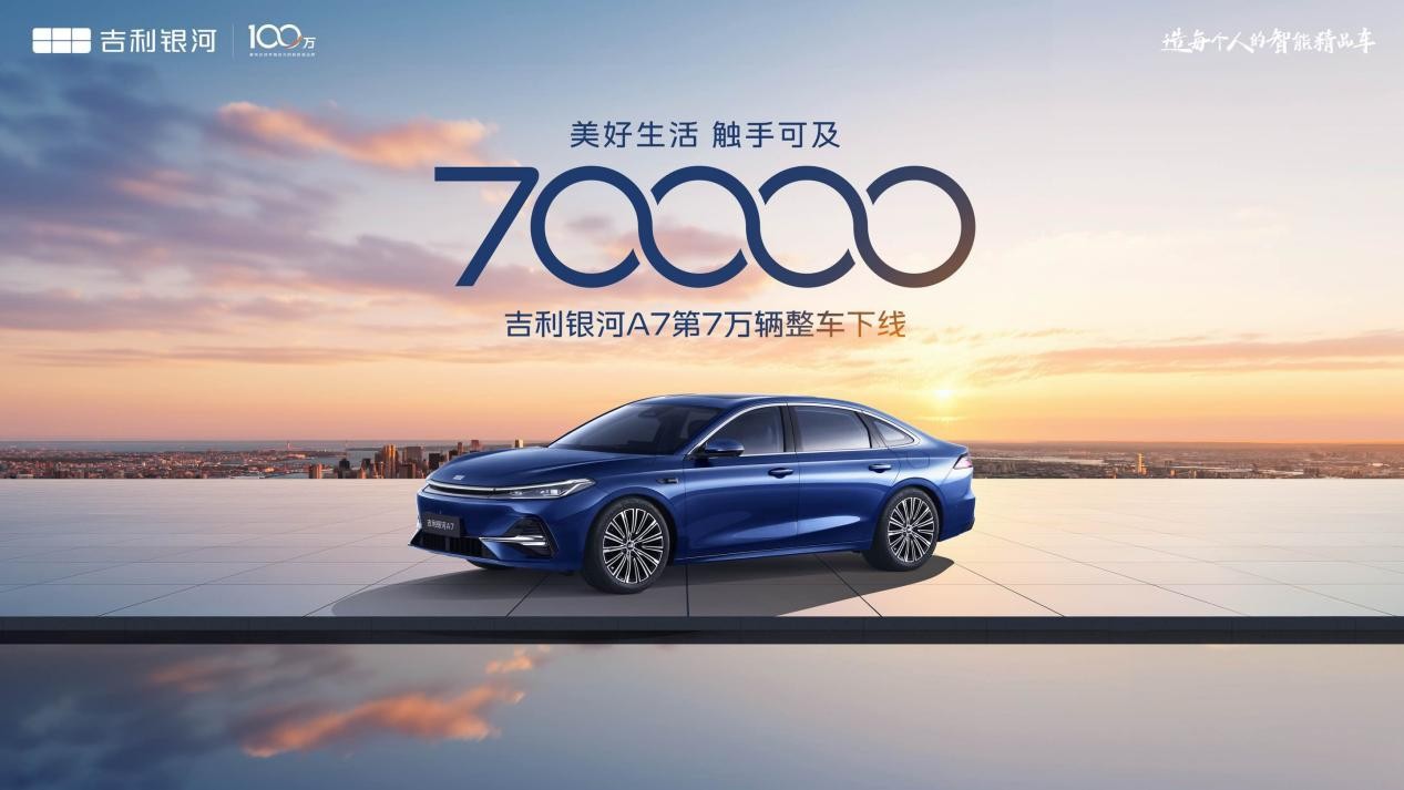 日均生产近700台，吉利银河A7第70000辆整车正式下线