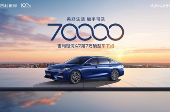 日均生产近700台，吉利银河A7第70000辆整车正式下线